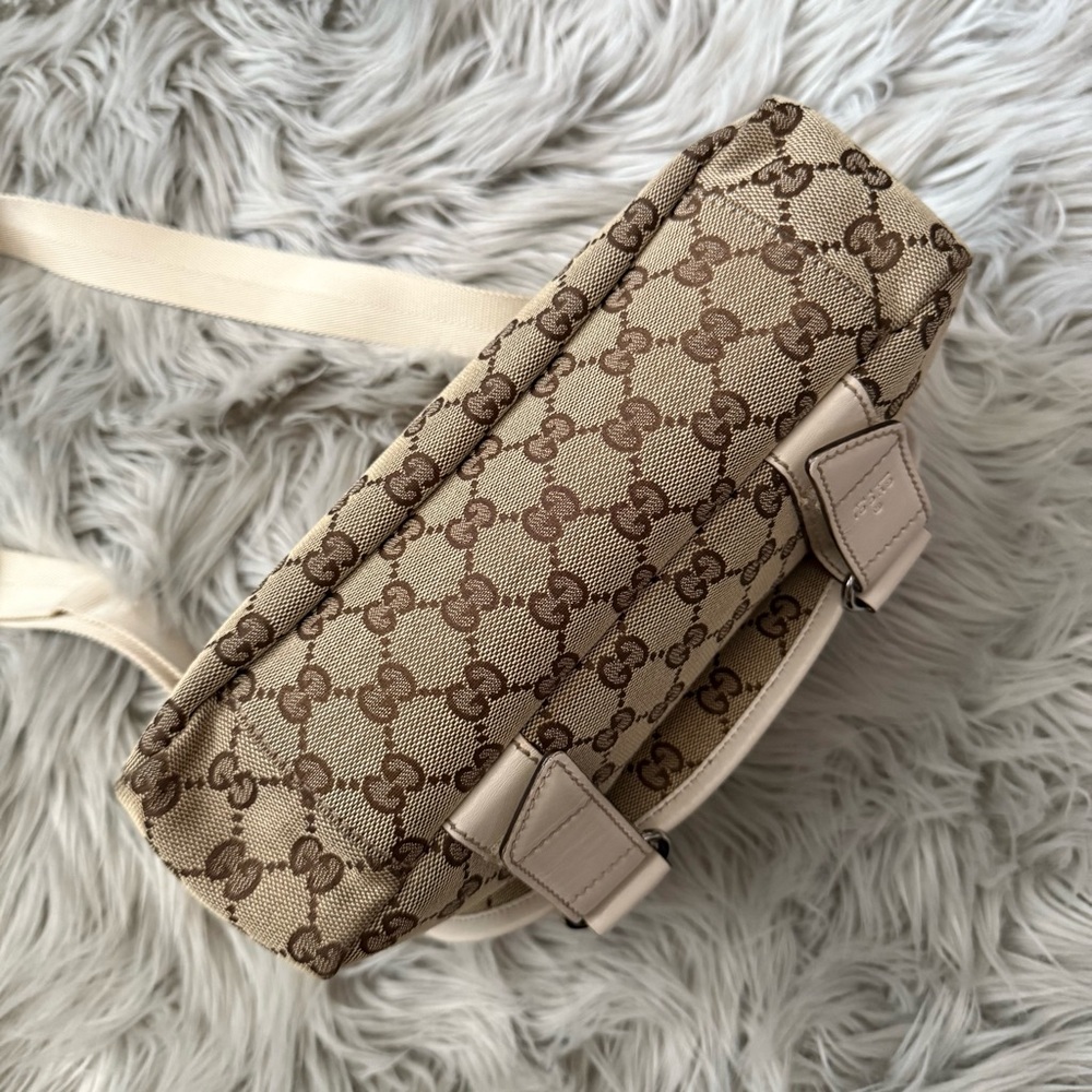 GUCCI Monogram Double Buckle Flap Messenger Bag - Picture 7 of 16